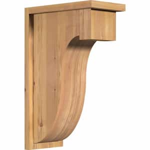 7-1/2 in. x 14 in. x 22 in. Western Red Cedar Del Monte Smooth Corbel with Backplate