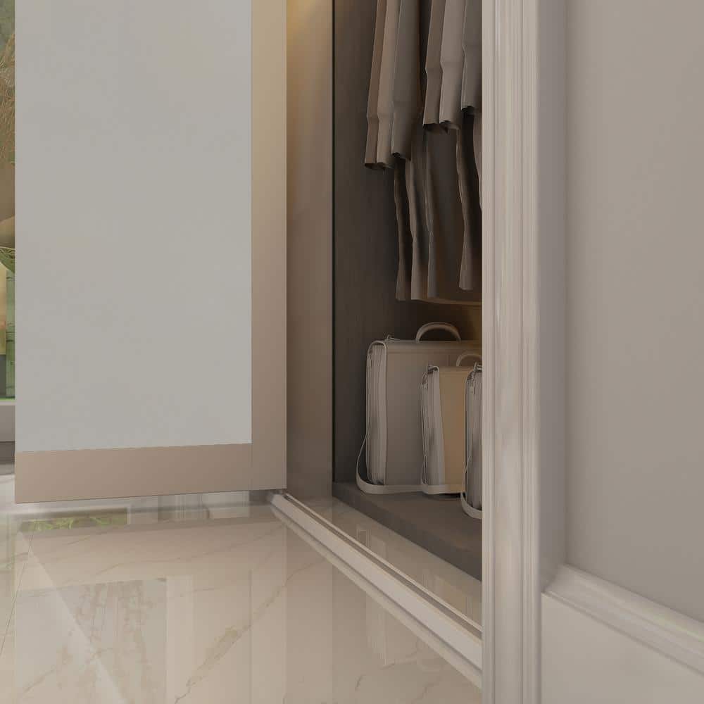 White Frosted Glass Poplar Bifold Closet Door 30"x80.5"