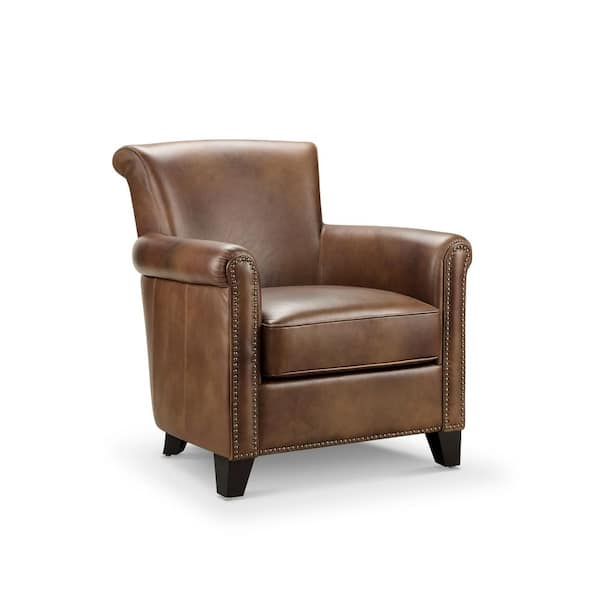 Faux camel best sale leather chair