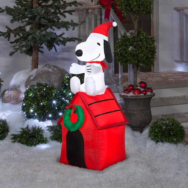 48.03 in. H x 22.84 in. W x 19.69 in. L Christmas Airblown Inflatable Snoopy on Dog House