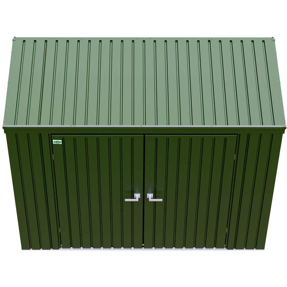 Scotts 8' x 4' Green Galvanized Steel Garden Storage Shed