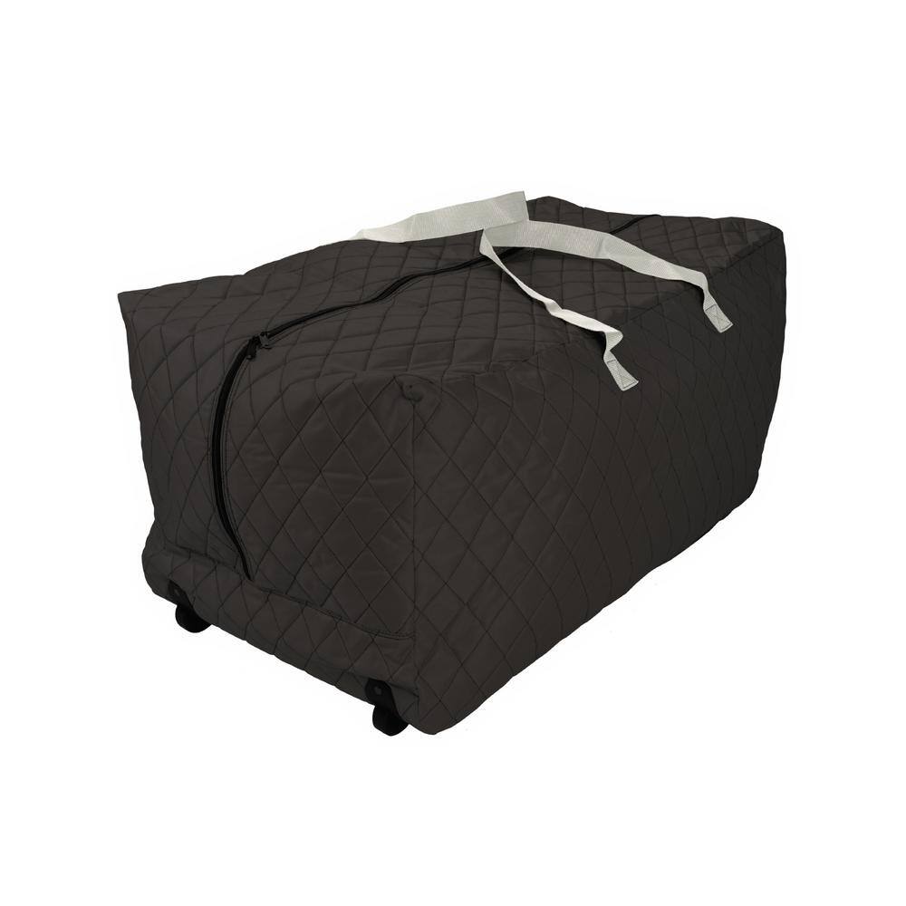 50-Gal. Quilted Rolling Storage Bag in Black