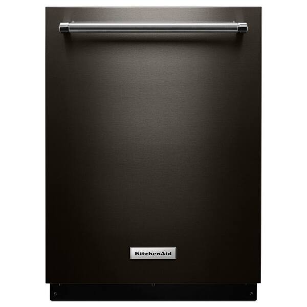 KitchenAid Top Control Tall Tub Dishwasher in Black Stainless with Stainless Steel Tub and Dynamic Wash Arms, 44 dBA