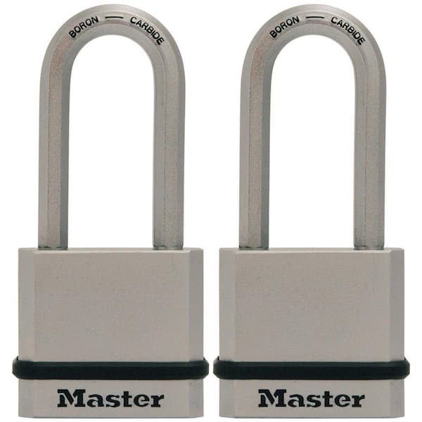 Master Lock Heavy Duty Outdoor Padlock with Key, 1-3/4 in. Wide, 2 Pack