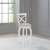 Hillsdale Furniture Ellendale 25.25 in. White Swivel Counter Stool 5304 ...