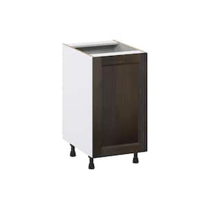 Lincoln 18 in. W x 34.5 in. H x 24 in. D Chestnut Solid Wood Assembled 2-Waste Bins Pull Out Kitchen Cabinet