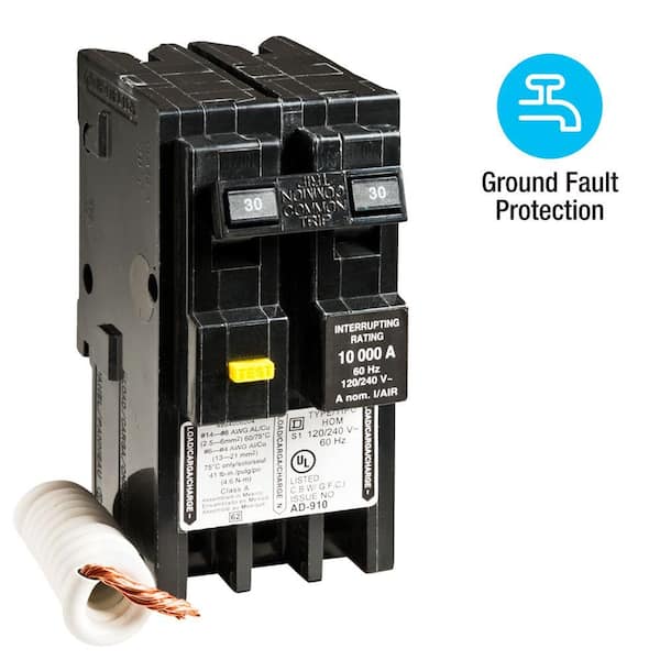Square D Homeline 30 Amp 2-Pole GFCI Circuit Breaker