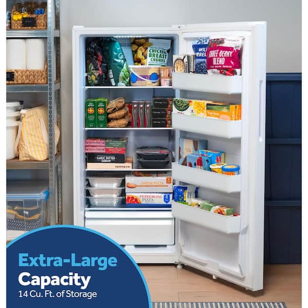 GE 14.3 cu. ft. Garage Ready Convertible Upright Freezer in White