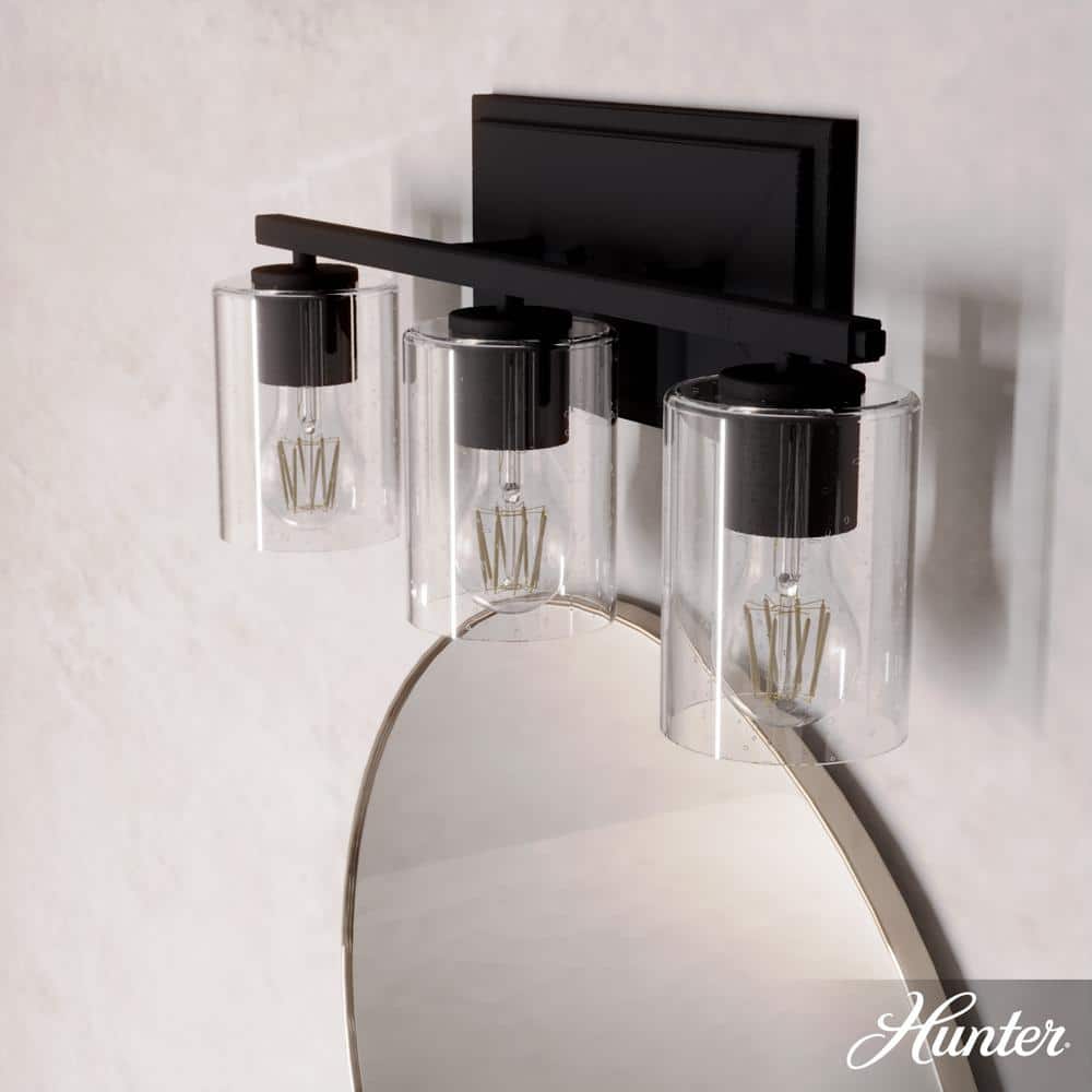 Kerrison 21 in. 3-Light Natural Iron Vanity-Light with Clear Seeded Glass Shades price history on PriceWatchPro
