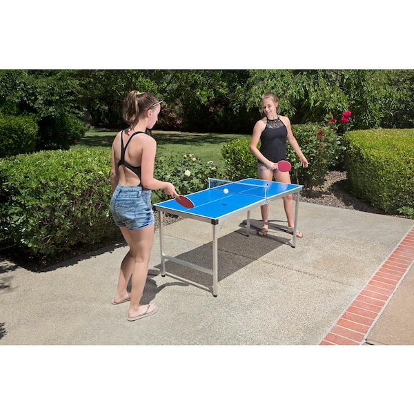 Yiimo Table de tennis de table intérieure / extérieure pliable avec  raquettes et balles (25 mm d'épaisseur) et Commentaires - Wayfair Canada