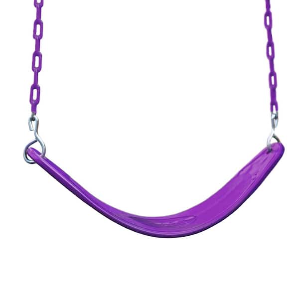 Gorilla Playsets Extreme-Duty Plum Belt Swing with Purple Chains