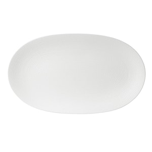 Lx Collective White 8.75 in. W 1 in. H 15 in. D White Porcelain Serving Tray