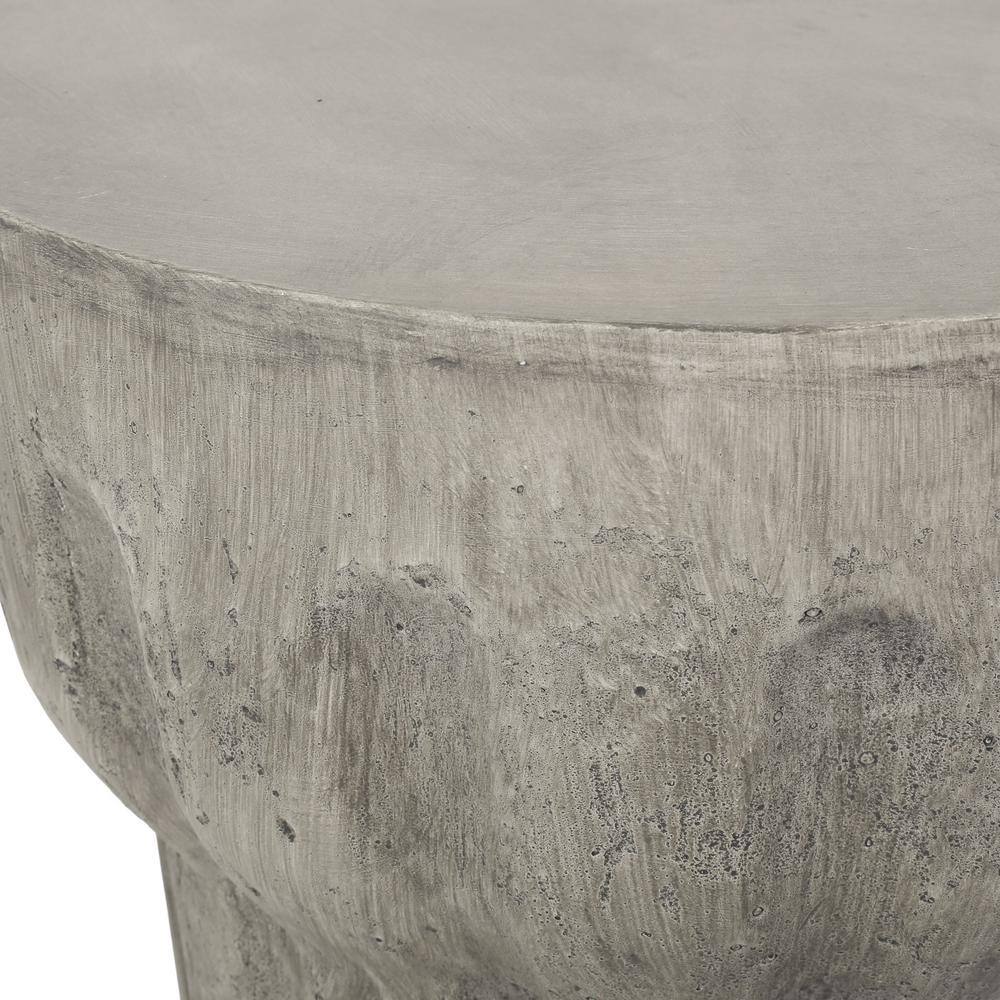 Canis Concrete Finish Outdoor Patio Side Table - thumbnail 5