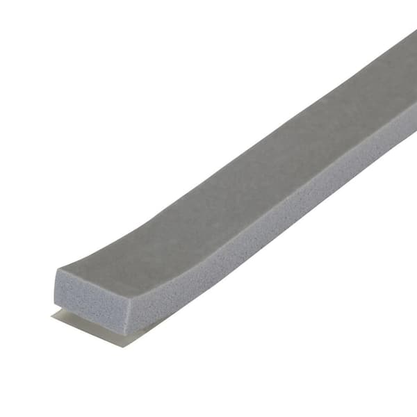 0.5 in. x 17 ft. Gray Foam Window Seal for Medium Gaps Weatherstrip Roll
