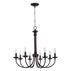 Candle 8-Light Oil Rubbed Bronze Candle Chandelier Light Fixture