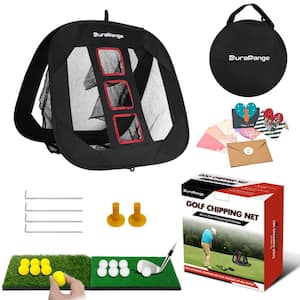 Black Pop-Up Golf Chipping Net for Precision and Distance