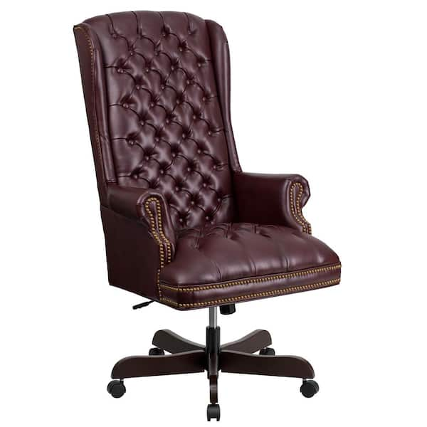 burgundy office chair