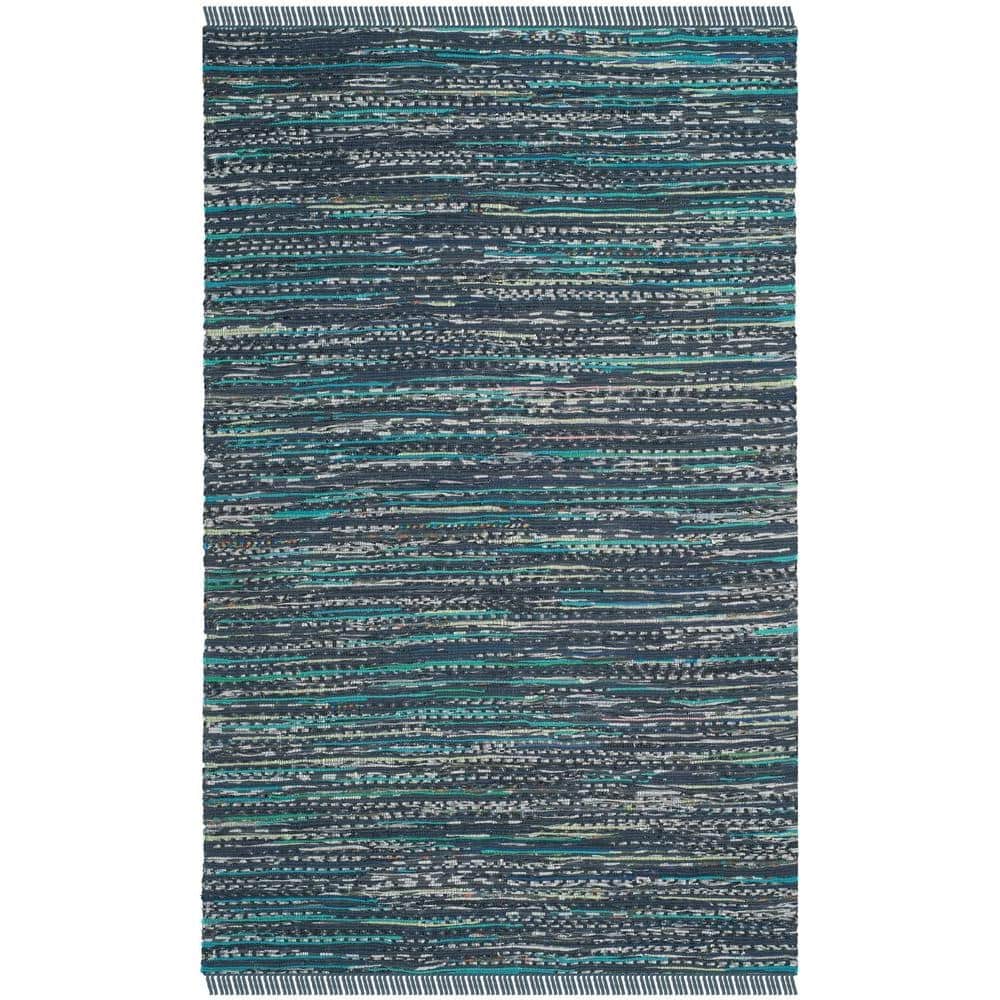 Rag Rug Ink/Multi 5 ft. x 8 ft. Striped Area Rug price history on PriceWatchPro