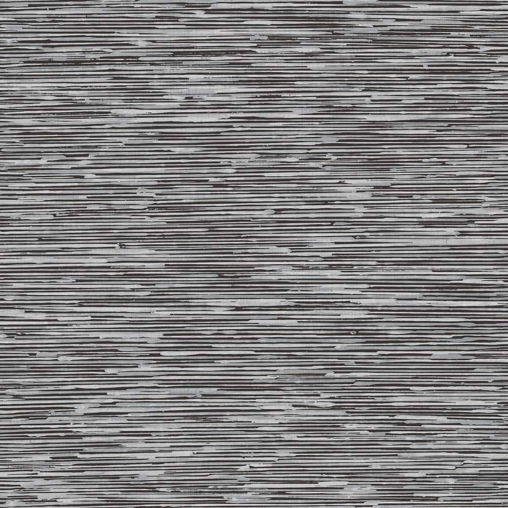 TexStyle Collection Black and Silver Bronze Effect Horizontal Stripe Satin 