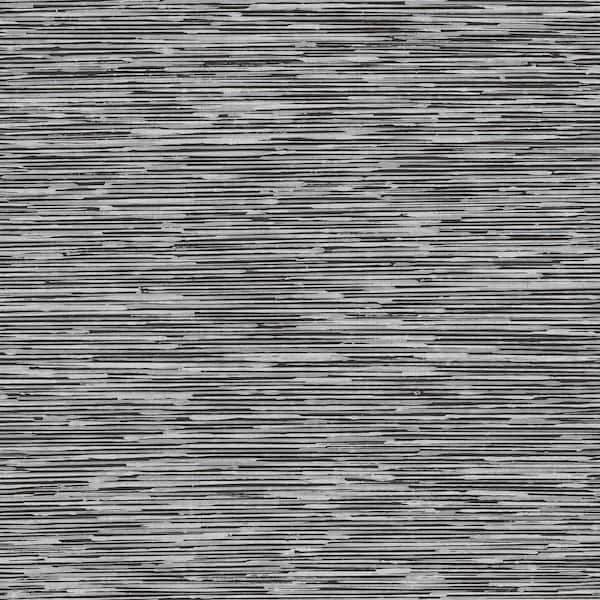 Unbranded TexStyle Collection Black and Silver Bronze Effect Horizontal Stripe Satin Finish Non-Pasted on Non-Woven Wallpaper Roll