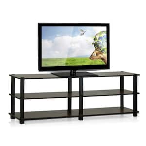 Turn-N-Tube 47 in. Dark Brown Particle Board TV Stand Fits TVs Up to 42 in. with Open Storage