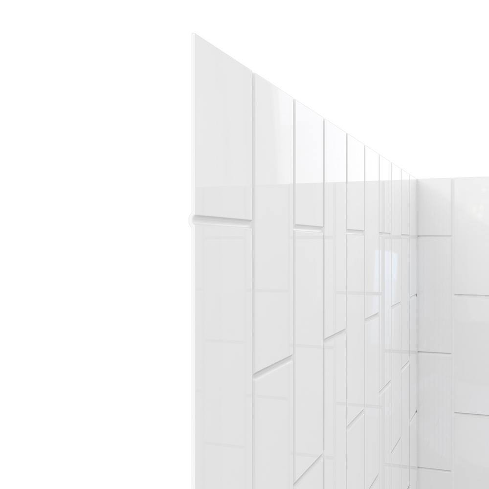 Flex 60" Chrome Semi-Frameless Shower Enclosure with Acrylic Wall Kit