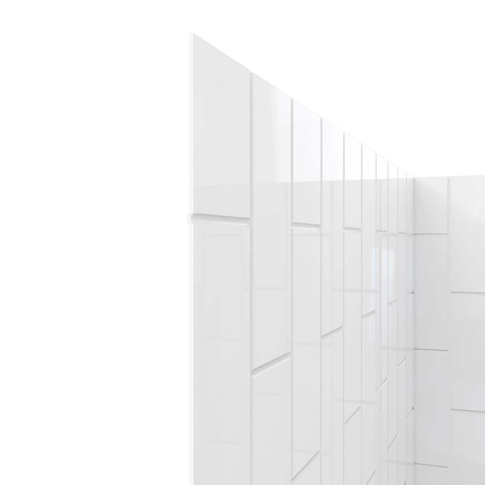 Matte Black Frameless Bi-Fold Shower Kit with Acrylic Base