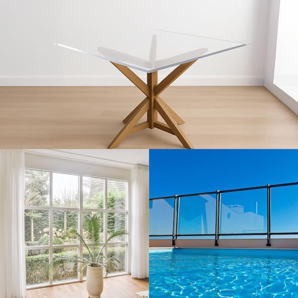 Fab Glass and Mirror Transparent 4 ft. L x 4 ft. W Plexiglass