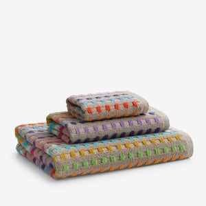 Spectrum Multicolored Geometric Cotton Bath Sheet