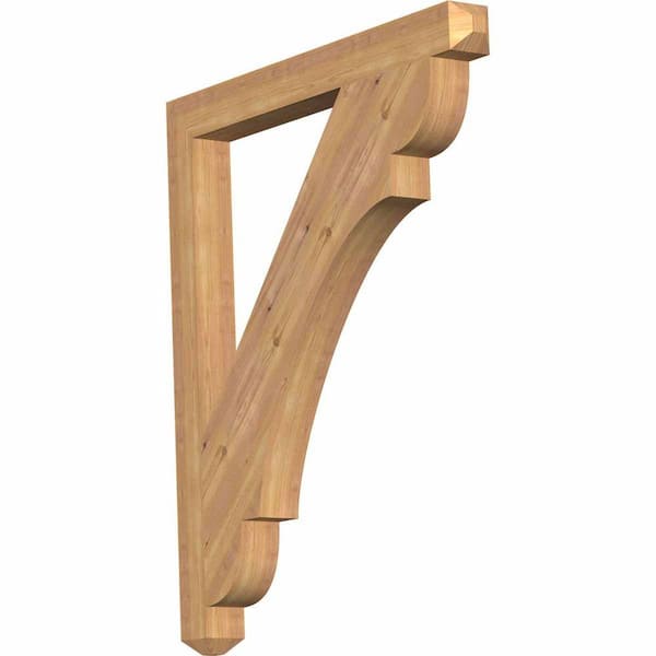 Ekena Millwork 3.5 in. x 44 in. x 38 in. Western Red Cedar Olympic Craftsman Smooth Bracket