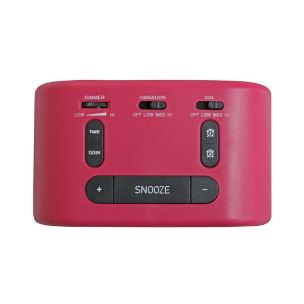 RIPTUNES Vibrating Alarm Clock with Big Snooze Button and Full