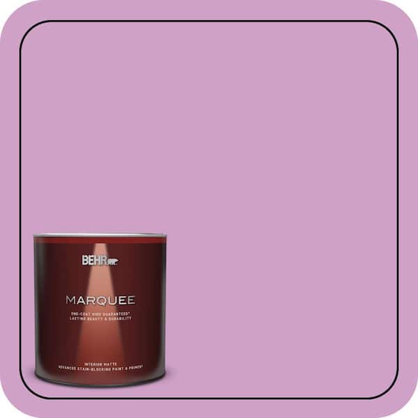 BEHR MARQUEE 1 qt. #670B-4 Geranium Bud Matte Interior Paint & Primer ...