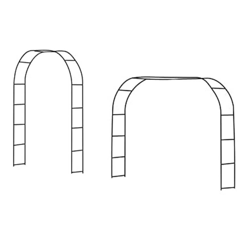 94 x 67 in. Metal Free Combination Arbor Wedding Garden Arch Trellis for Climbing Plants Outdoor Ceremony White price history on PriceWatchPro