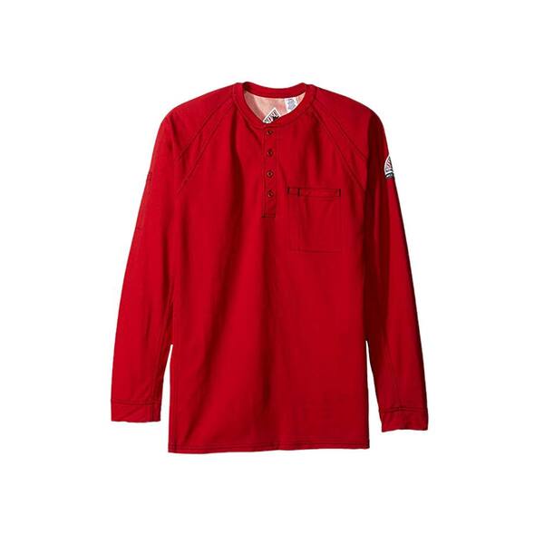 Long Sleeve Henley QT20RD RG XXL