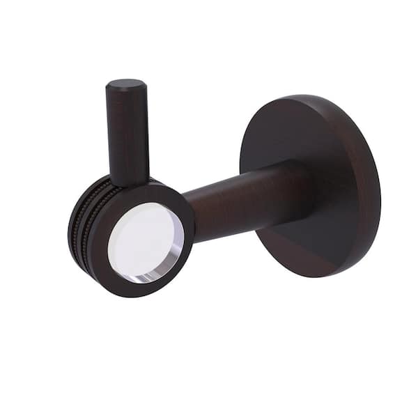 Allied Brass Clearview Collection J-Hook Robe/Towel Hook with Dotted Accents in Venetian Bronze