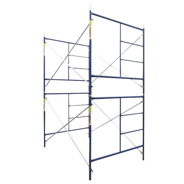 Saferstack 10 ft. High x 10 ft. Long x 5 ft. Wide 2-Level Scaffolding set with Galvanized Cross Braces