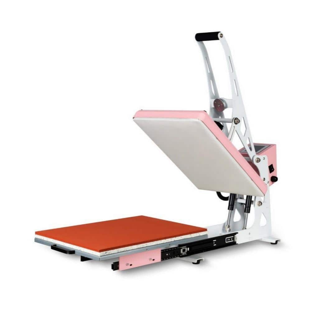 13 x 18 in. Pink Semi-Automatic Heat Press Machine with Precise Control and