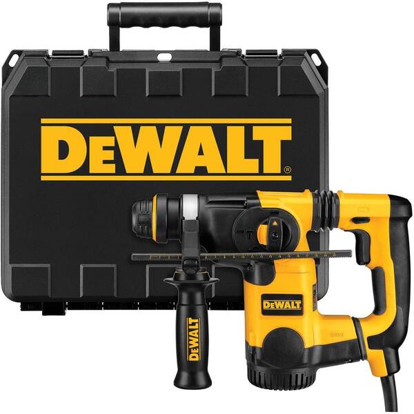 DEWALT 8 Amp 1 in. Corded SDS-Plus L-Shape Concrete/Masonry Rotary Hammer with SHOCKS and Case