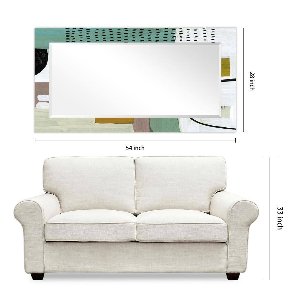 Large Clear Tempered Art Glass Rectangular Frameless Mirror