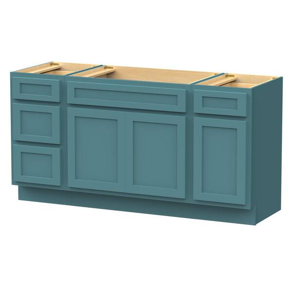 Vanity Art 63 in. W x 21 in. D x 32.5 in. H Bath Vanity Cabinet