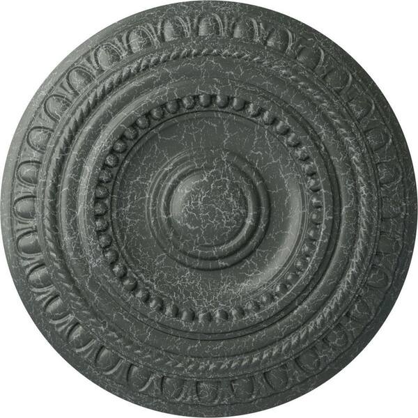 Ekena Millwork 1-3/8" x 15-3/4" x 15-3/4" Polyurethane Artis Ceiling Medallion, Hand-Painted Athenian Green Crackle