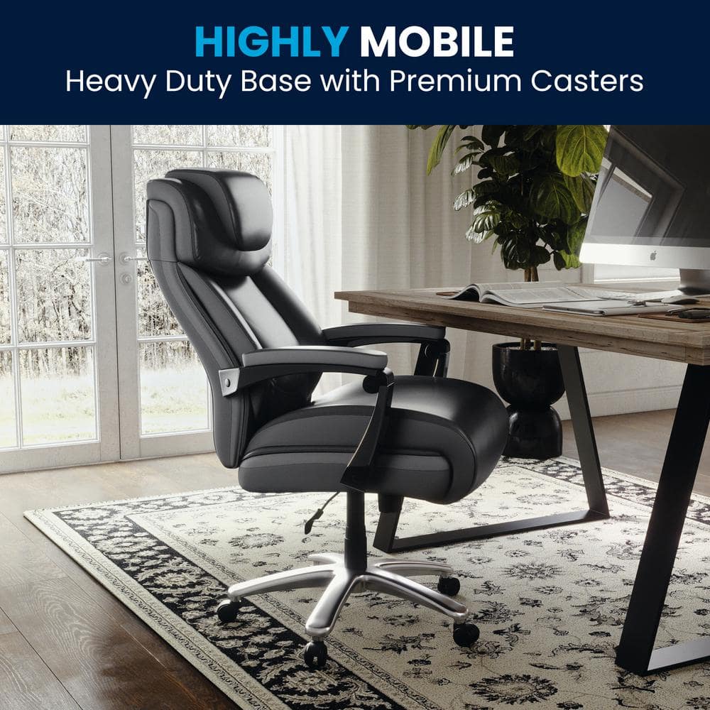 Black High Back LeatherSoft Executive Swivel Office Chair