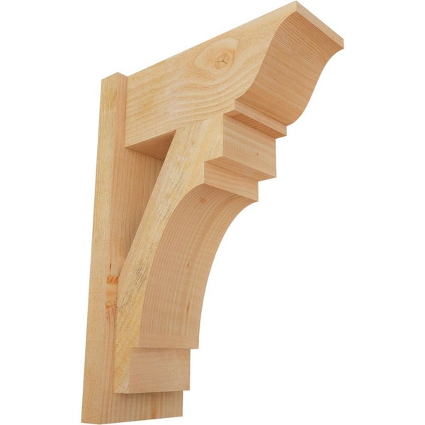 Ekena Millwork 8 in. x 26 in. x 18 in. Douglas Fir Merced Traditional Rough Sawn Outlooker