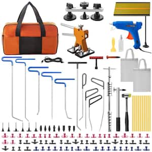 Paintless Dent Removal Rods, 89 PCS Paintless Dent Repair Tools, Golden Lifter Puller Car Dent Repair Kit, Kit