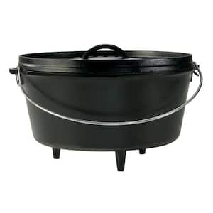 8 Qt. Cast Iron Deep Dutch Oven with Lid and Bail Handle