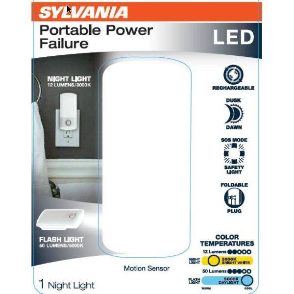 sylvania power failure night light