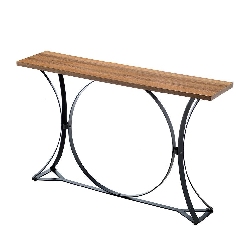 ANBAZAR 12'' L Rectangular Console, Accent Entryway Table with Metal