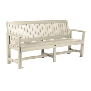 Exeter 77 in. 3-Person Whitewash Plastic Outdoor Bench