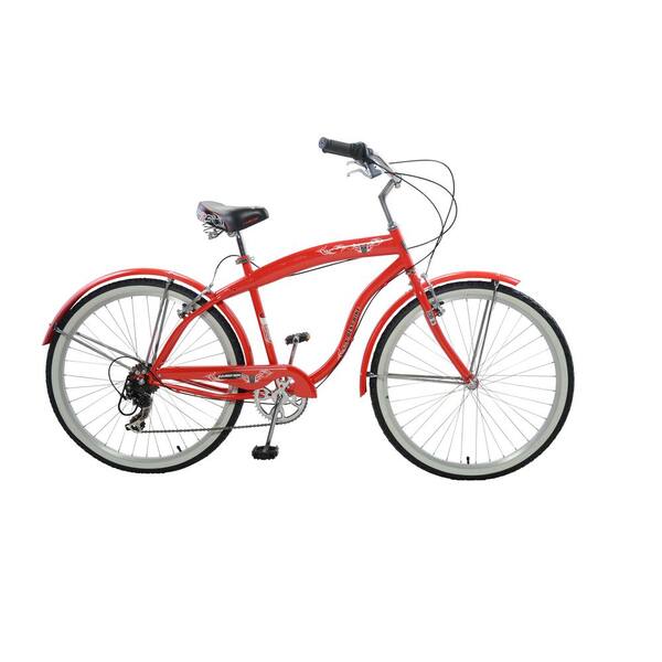 Cycle Force 26 in. Men's Stylish Cruiser in Red