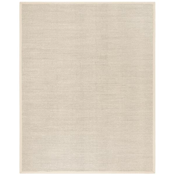 SAFAVIEH Natural Fiber Black/Ivory 9 ft. x 12 ft. Border Area Rug
